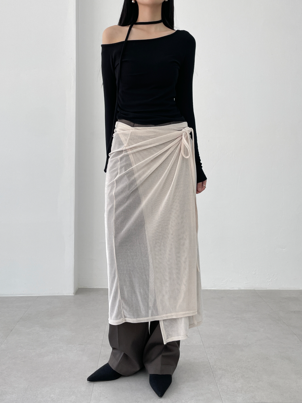 velvet wrap skirts (3color)